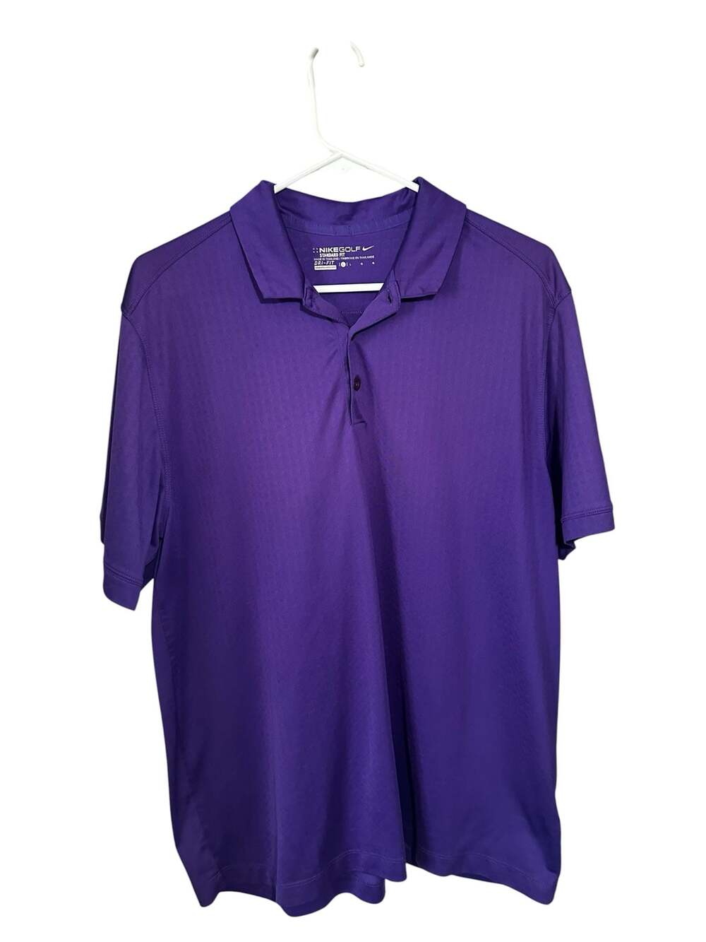 Nike Golf Men's Dri-Fit Standard Fit Solid Purple Polo Shirt